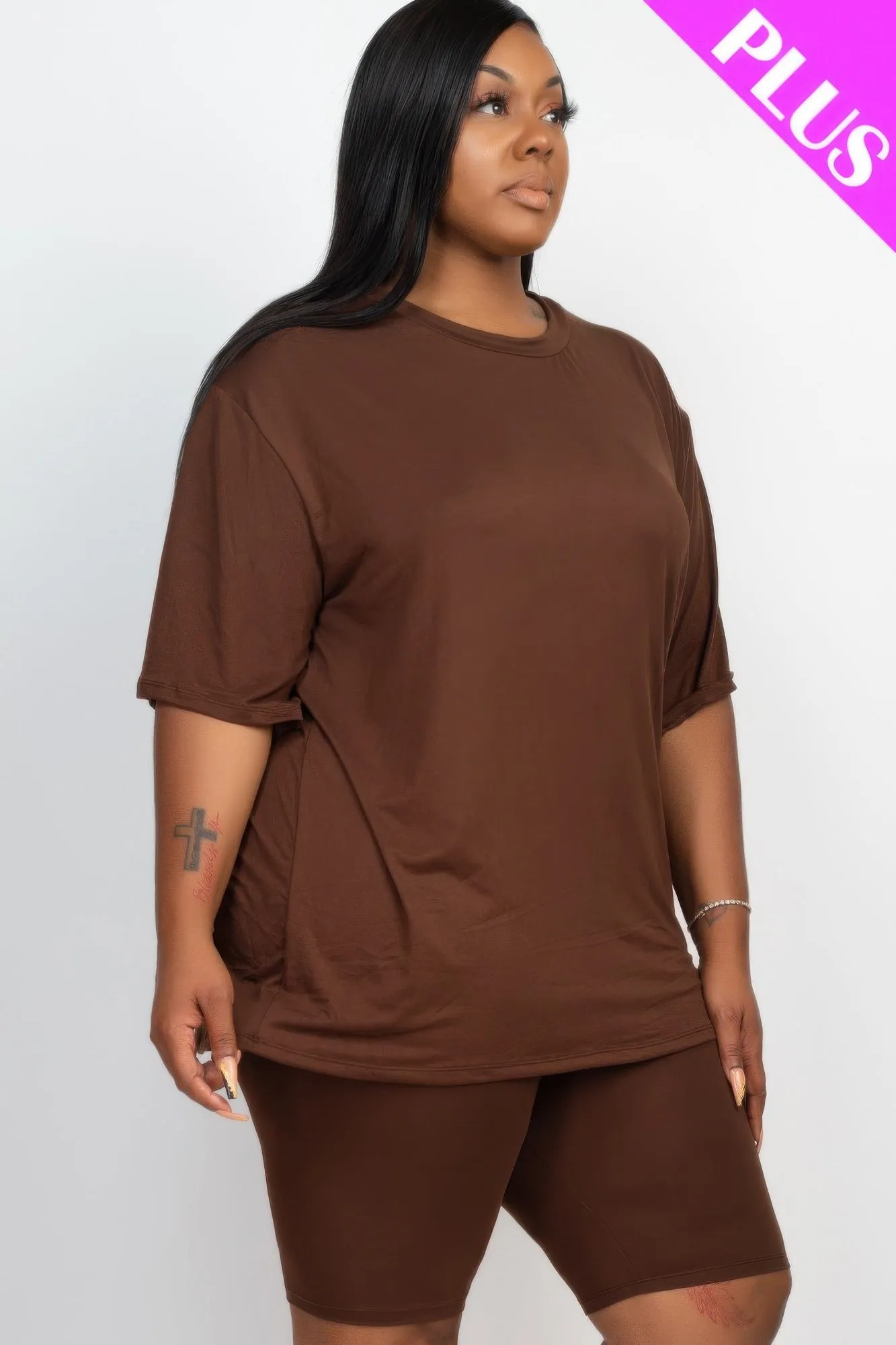 Loose Fit Top & Biker Shorts Set