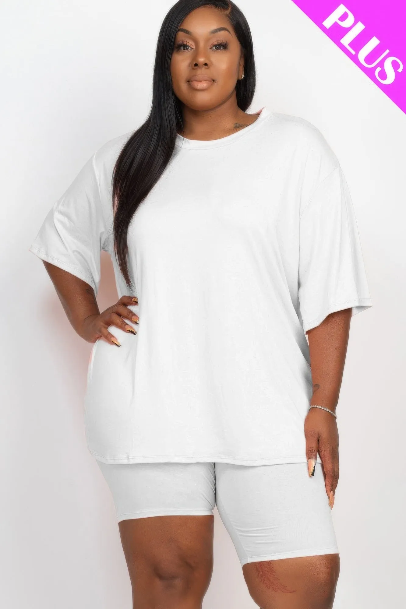 Loose Fit Top & Biker Shorts Set