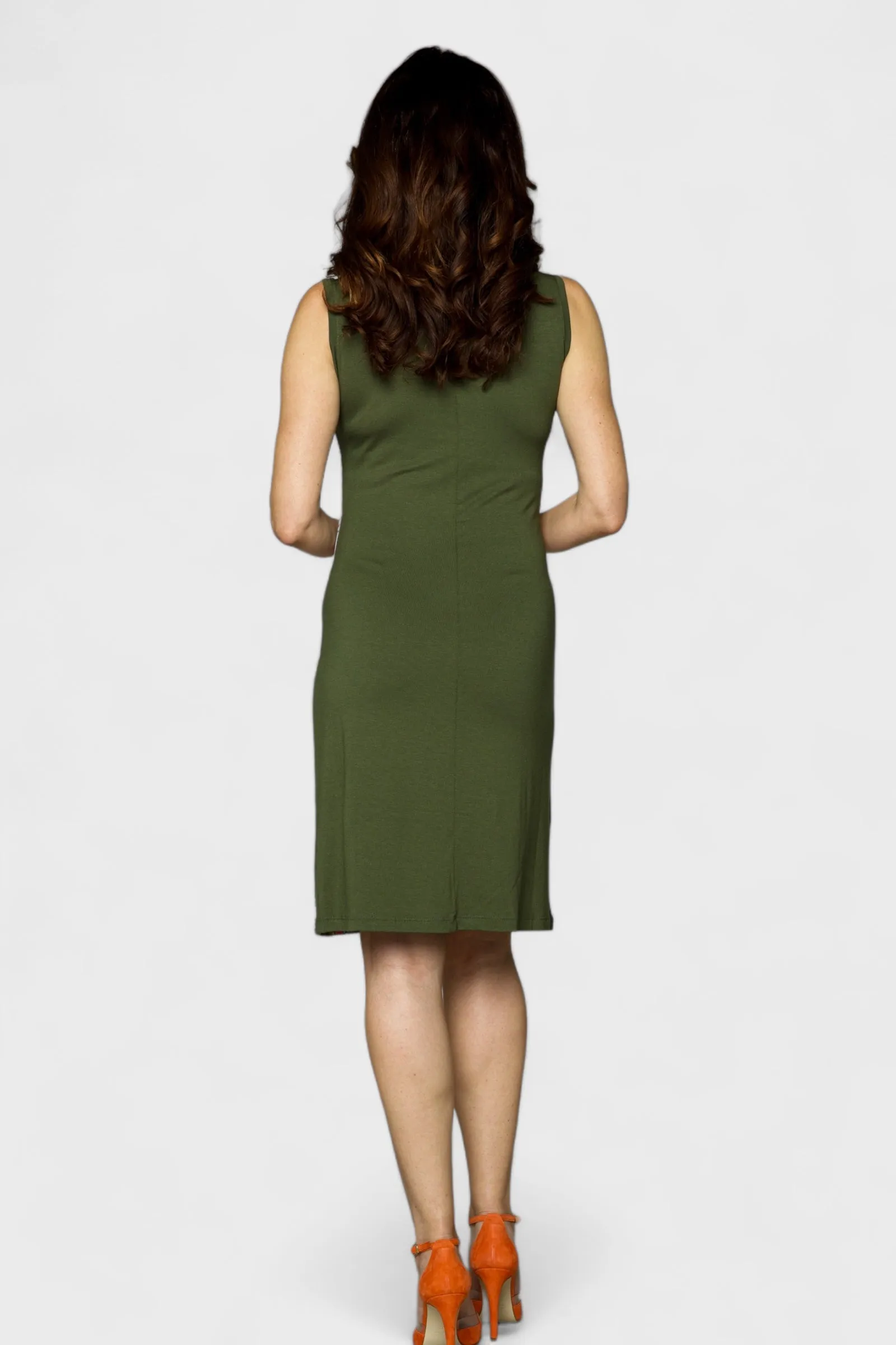 Lucerzia Olive & White Floral Dress