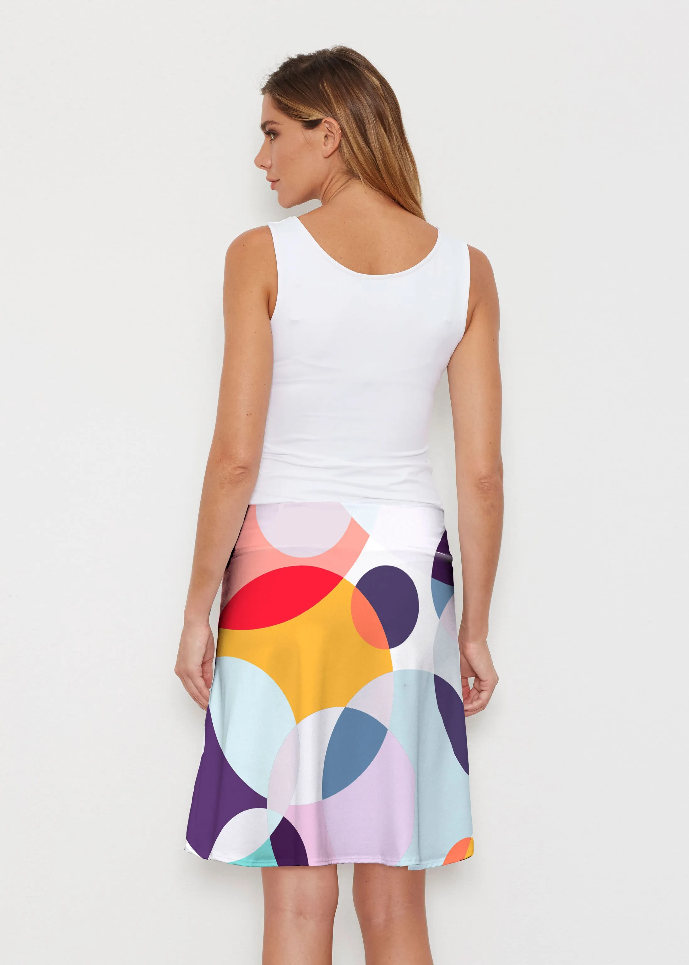 Marble Chevron (25065) ~ Silky Brenda Skirt 21 inch