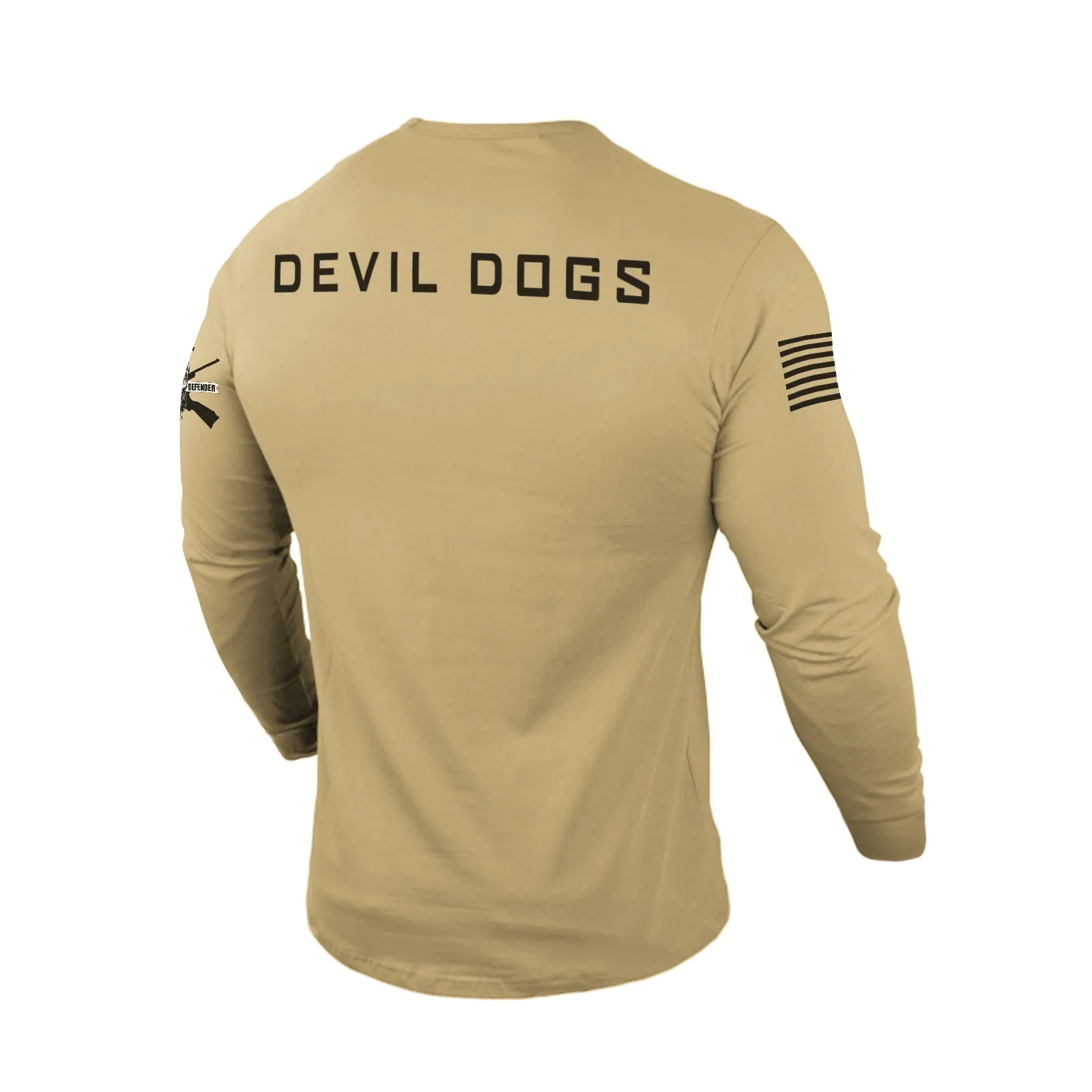 MARINES DON'T DIE 100% COTTON GRAPHIC LONG SLEEVE T-SHIRT