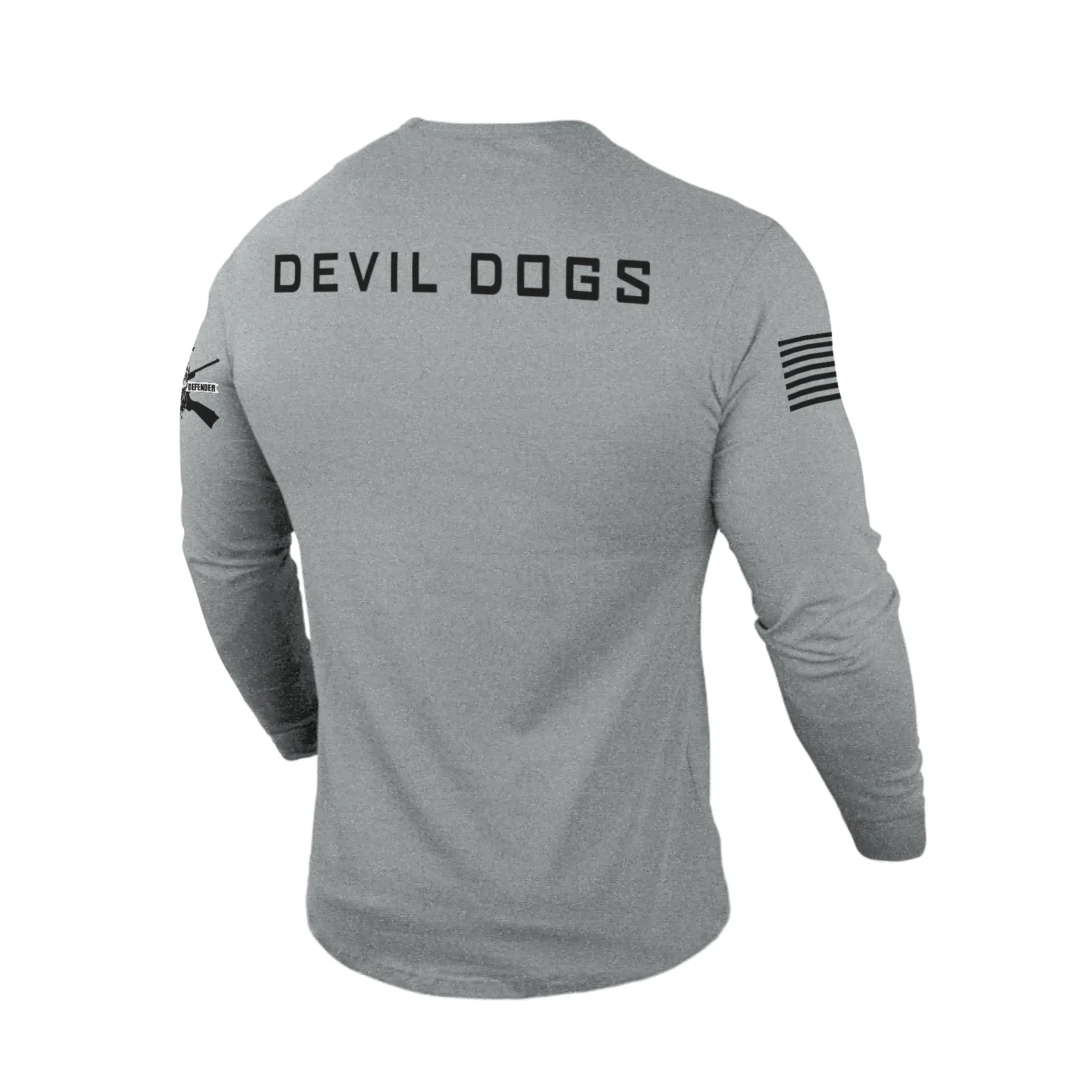 MARINES DON'T DIE 100% COTTON GRAPHIC LONG SLEEVE T-SHIRT