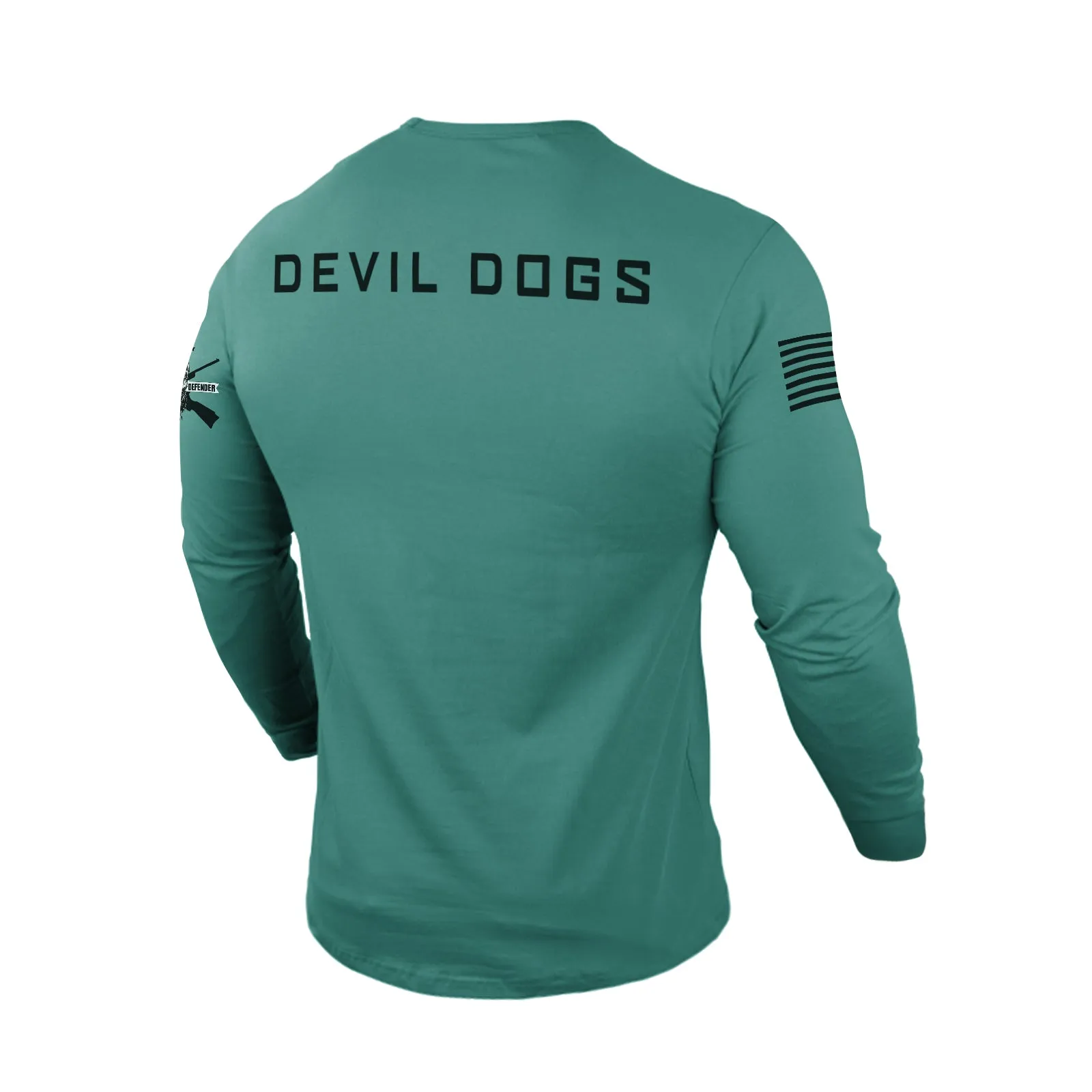 MARINES DON'T DIE 100% COTTON GRAPHIC LONG SLEEVE T-SHIRT