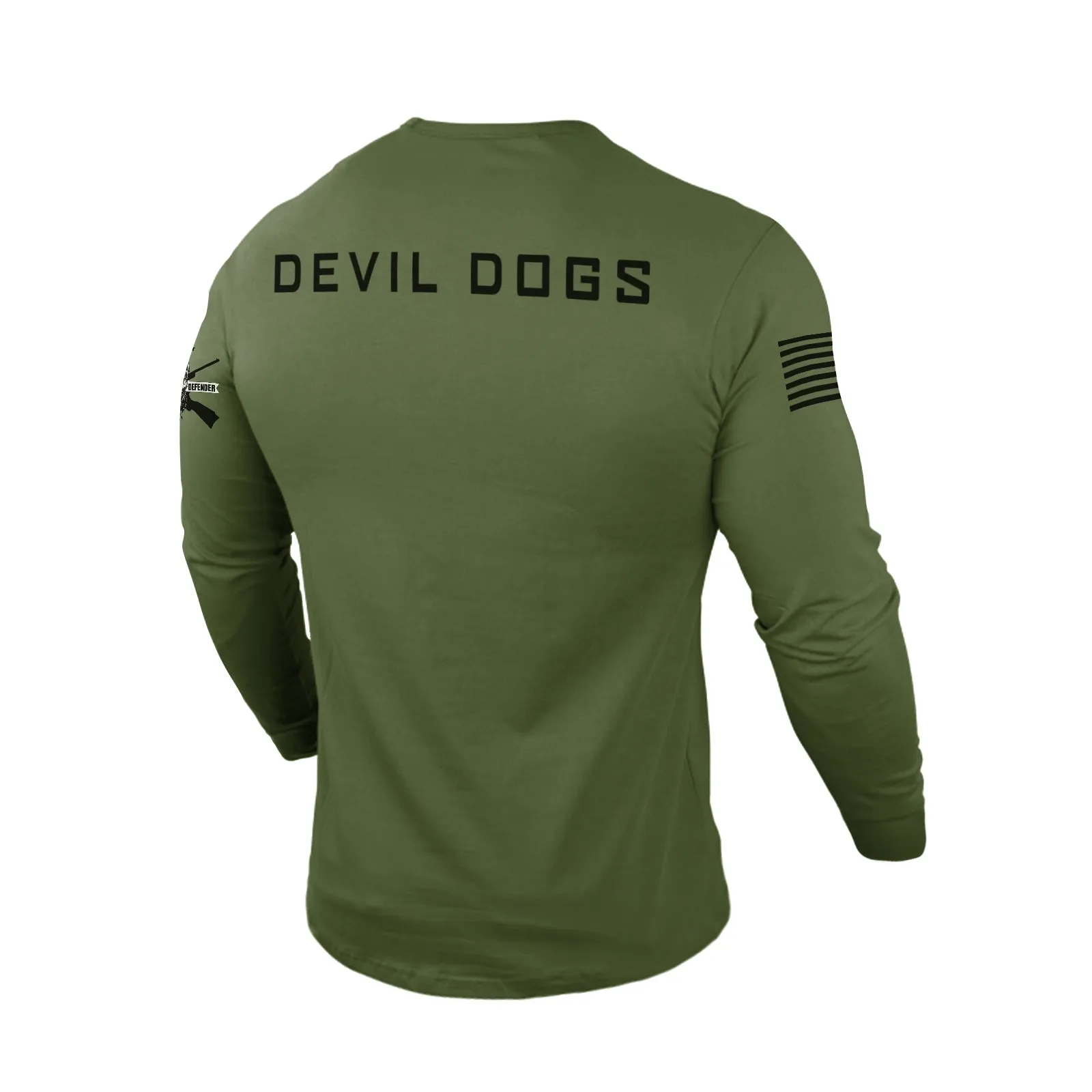 MARINES DON'T DIE 100% COTTON GRAPHIC LONG SLEEVE T-SHIRT