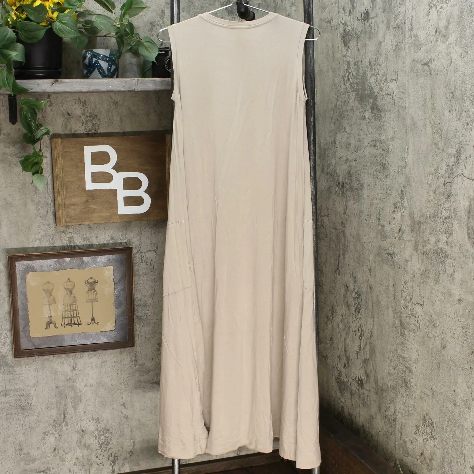 MarlaWynne WynneLayers Women's Sleeveless Dress With Pockets Sand XS