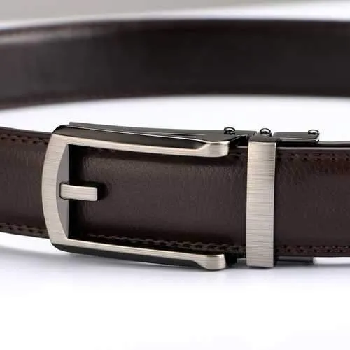 Men Casual Outdoor Automatic Buckle Leather Belt