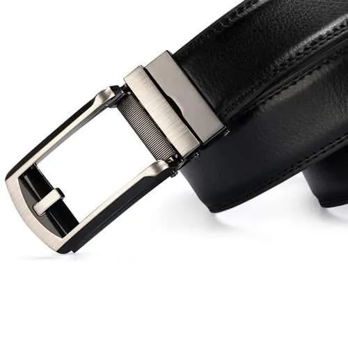 Men Casual Outdoor Automatic Buckle Leather Belt