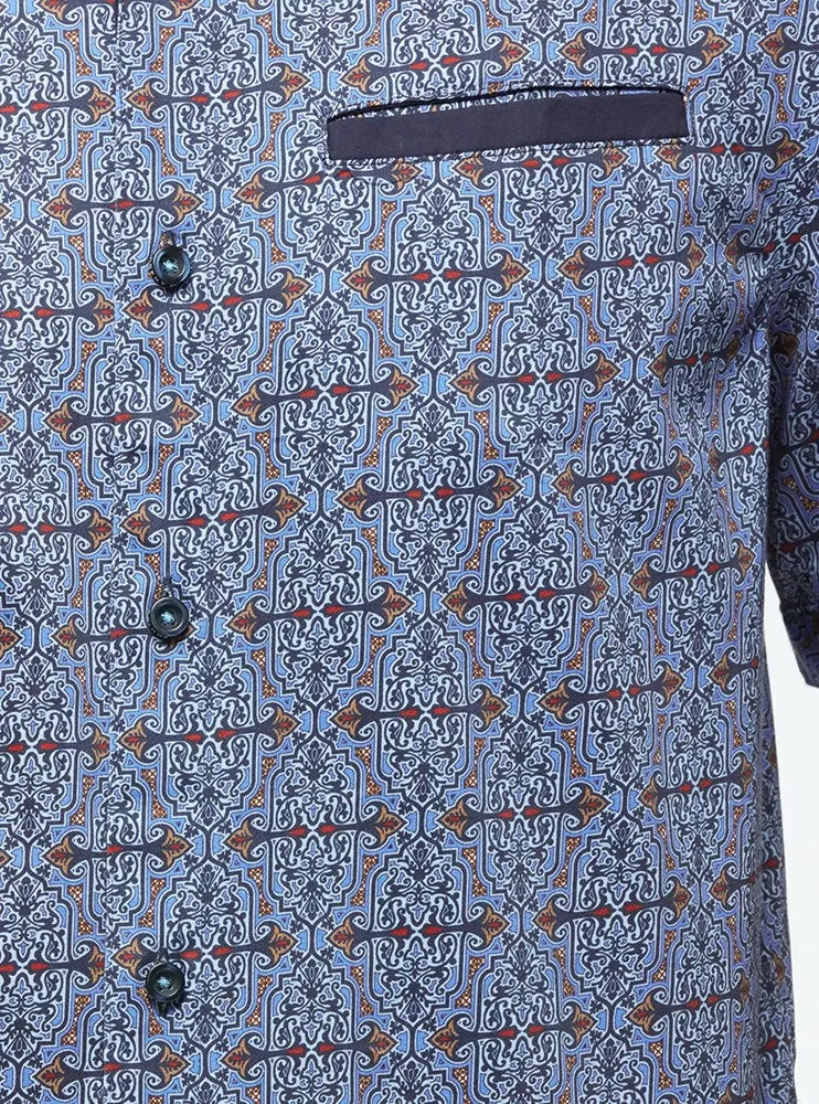 Men's casual short sleeve stretch shirt