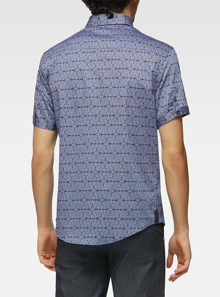 Men's casual short sleeve stretch shirt