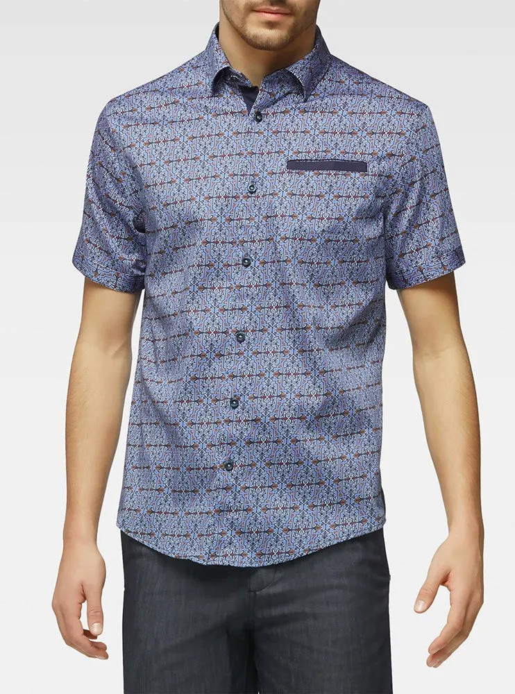 Men's casual short sleeve stretch shirt