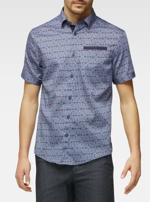 Men's casual short sleeve stretch shirt