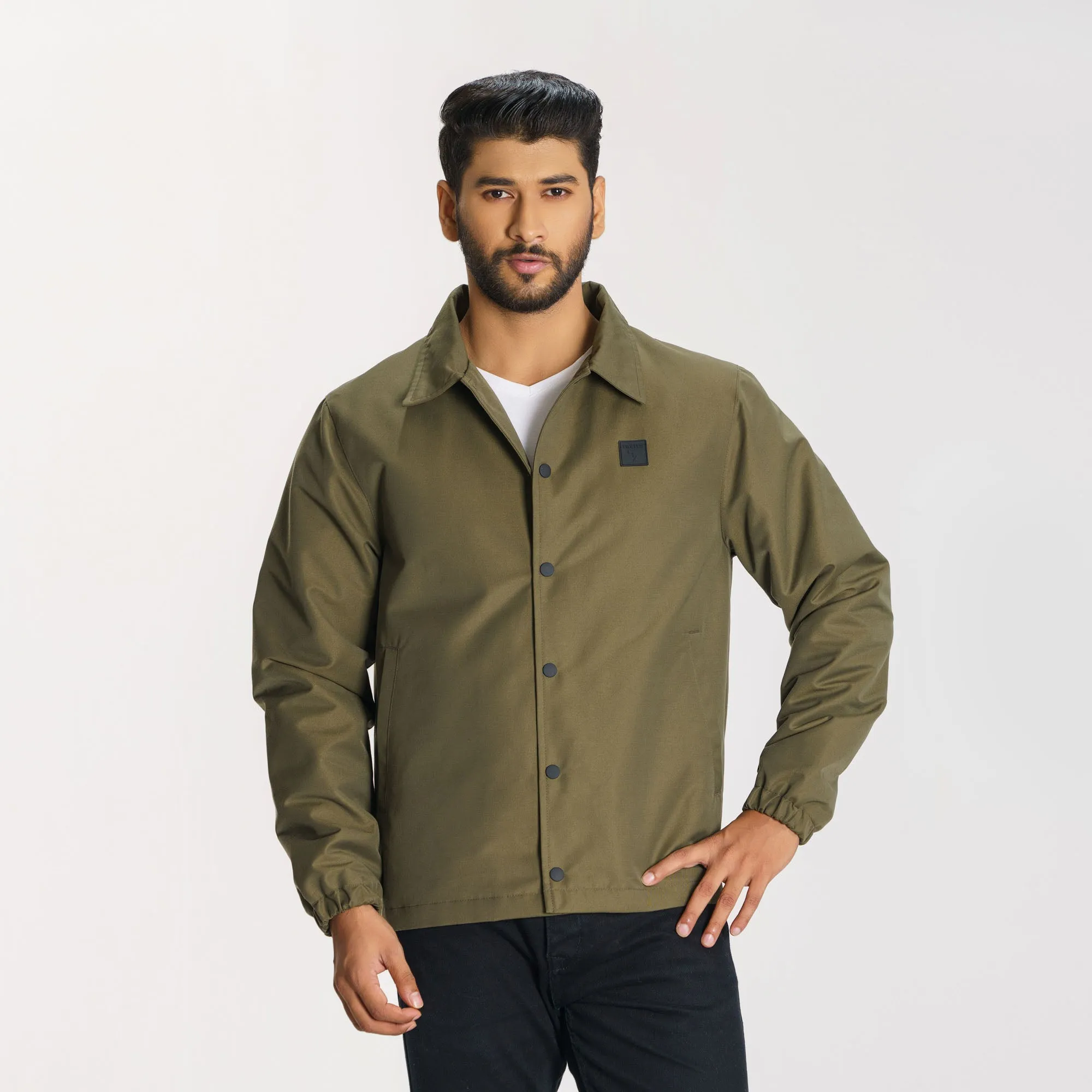 Mens Olive Shacket