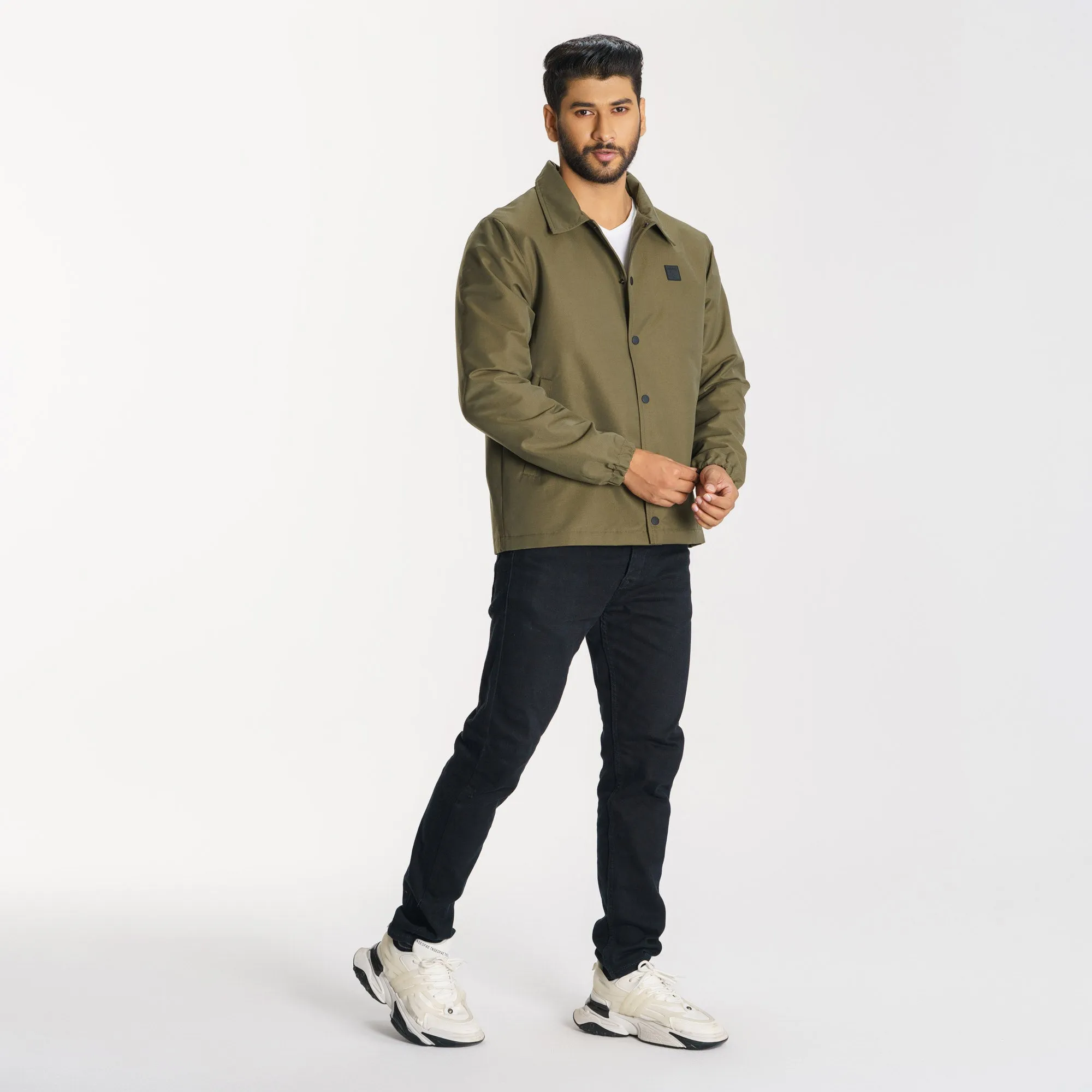 Mens Olive Shacket