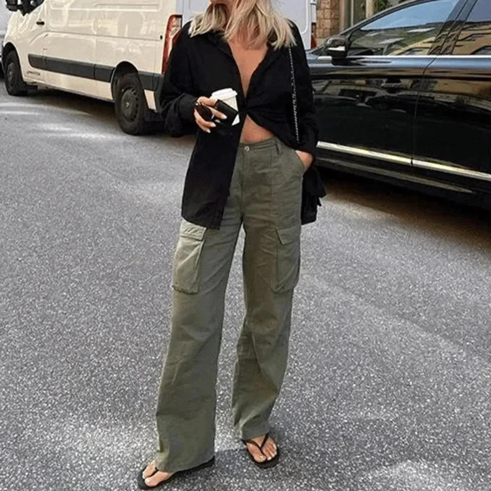 Milly - Adjustable Waist Cargo Pants - Stylish & Functional