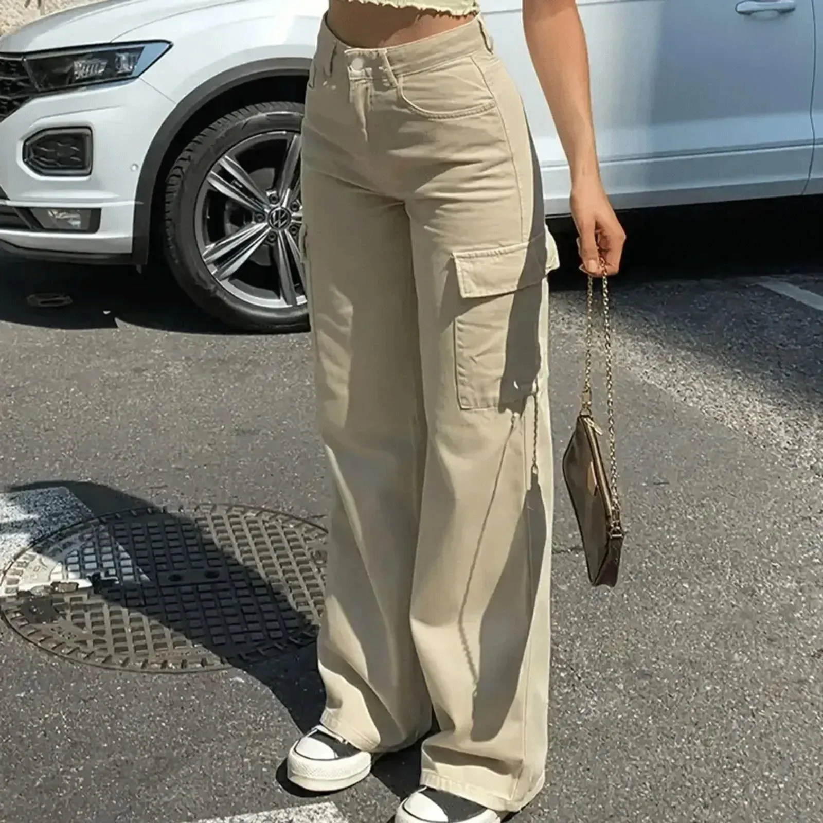 Milly - Adjustable Waist Cargo Pants - Stylish & Functional