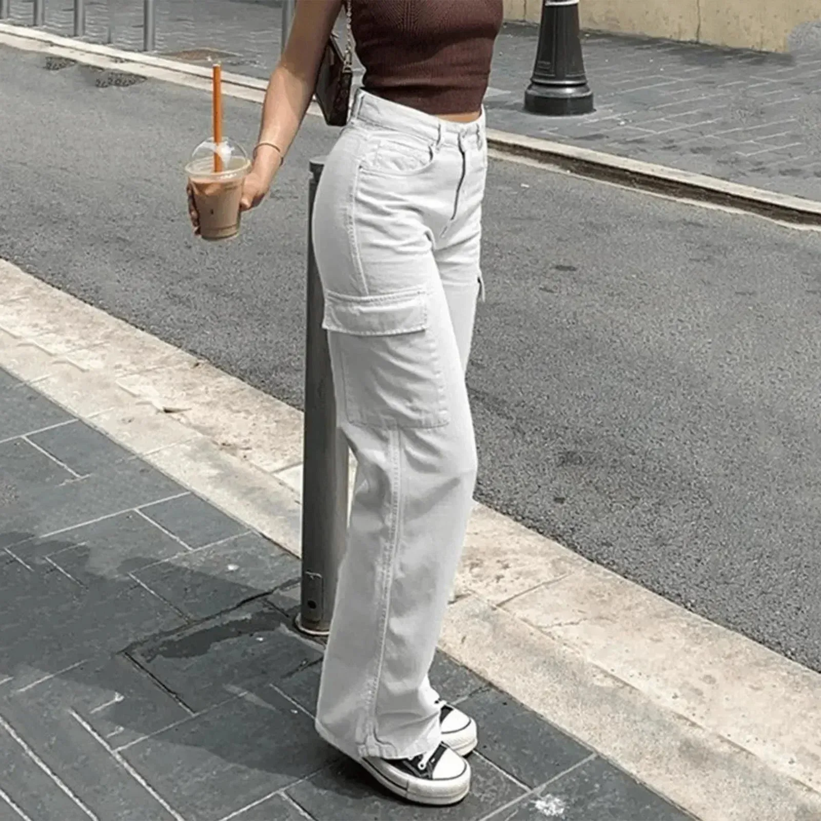 Milly - Adjustable Waist Cargo Pants - Stylish & Functional