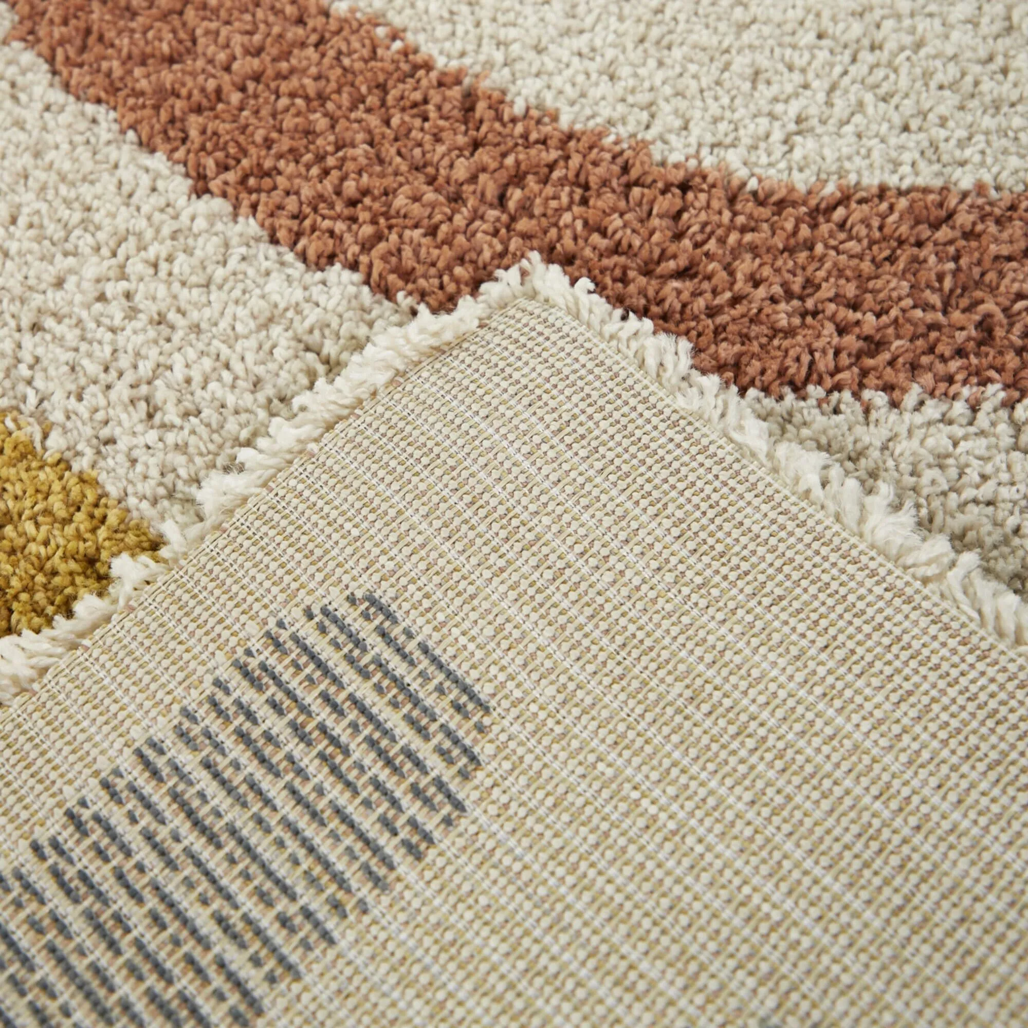Mod-Tod Anna Rainbow Kids Shag Area Rug