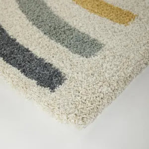 Mod-Tod Anna Rainbow Kids Shag Area Rug
