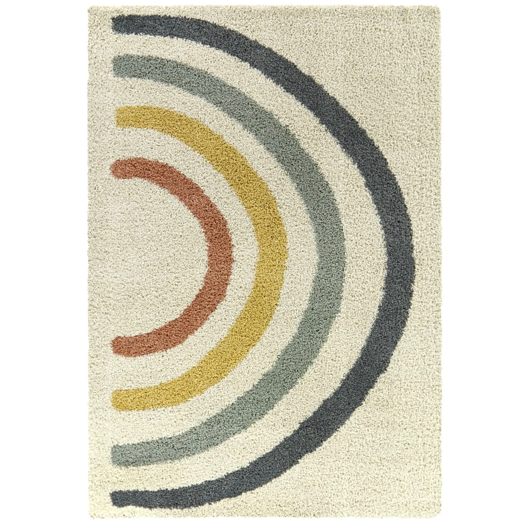 Mod-Tod Anna Rainbow Kids Shag Area Rug