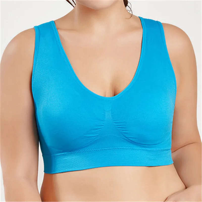 New Casual Plus Size Bras For Women Seamless Bra With Pads Sporty Vest