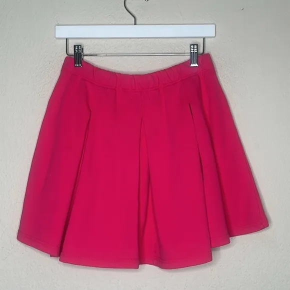 NEW Monrow 90's Classic Pink Pleated Skater Mini Tennis Skirt MED Pink Barbie
