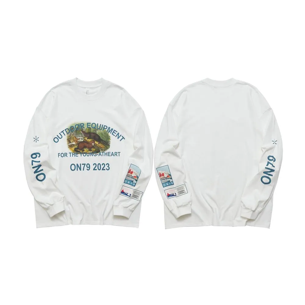 Outdoor Forest Print Sweatshirt
