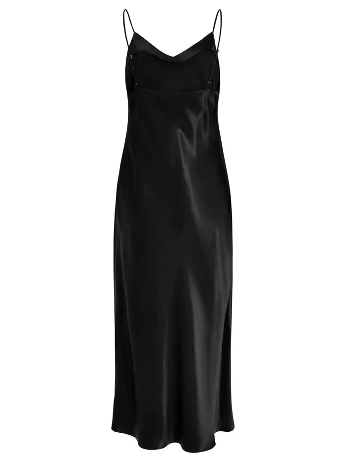 Parasol Rose Maria Midi Silk Dress