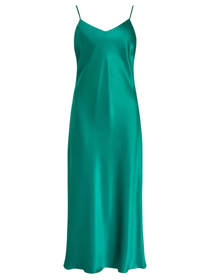 Parasol Rose Maria Midi Silk Dress