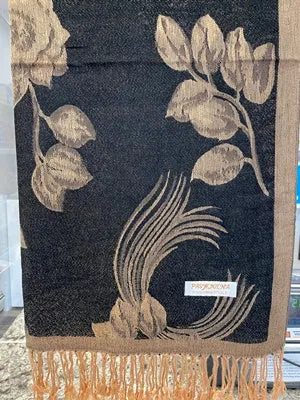 Pashmina Black & Brown color