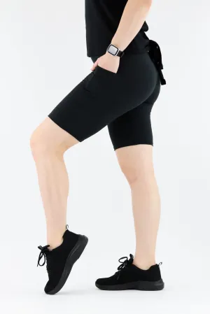 Plain Black - Casual - Long Shorts - Pockets