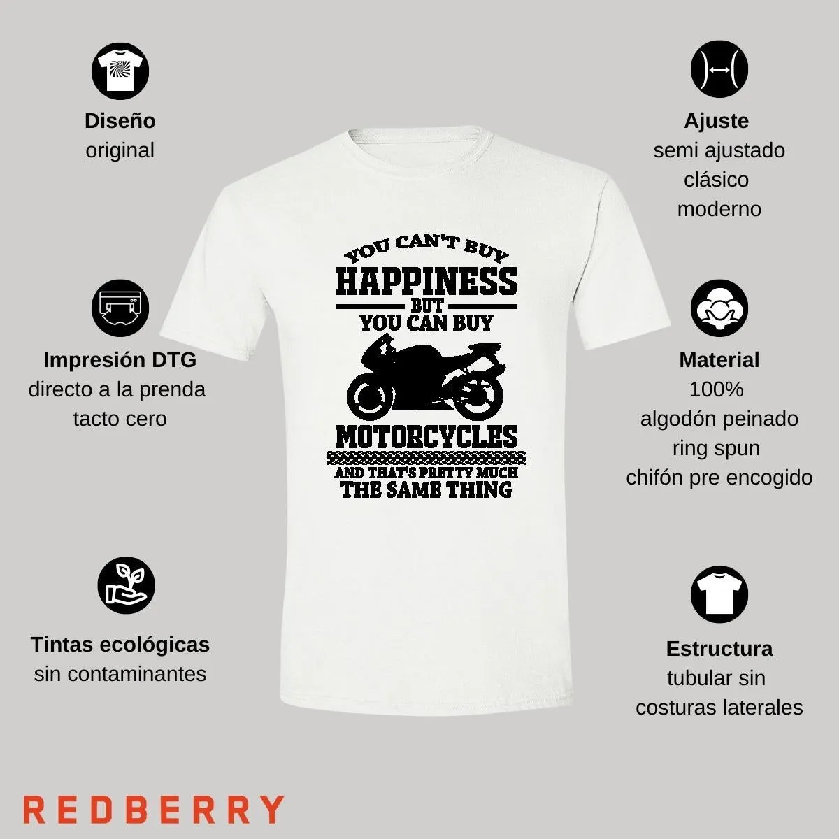 Playera Hombre Motos Biker Motociclista MS1008