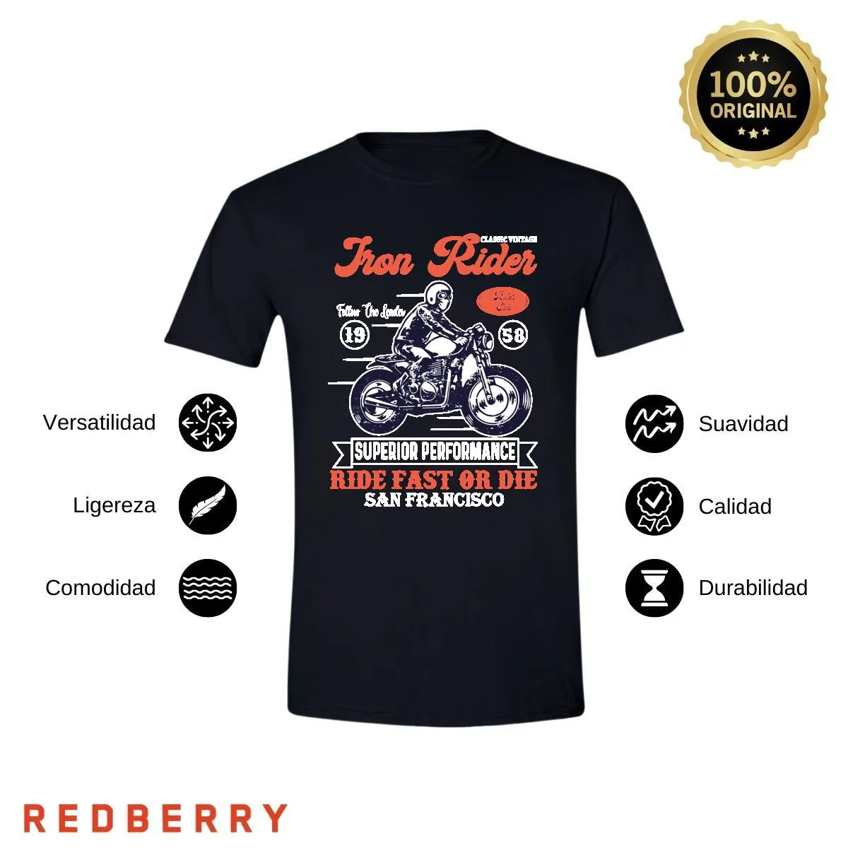 Playera Hombre Motos Biker Motociclista MS1021
