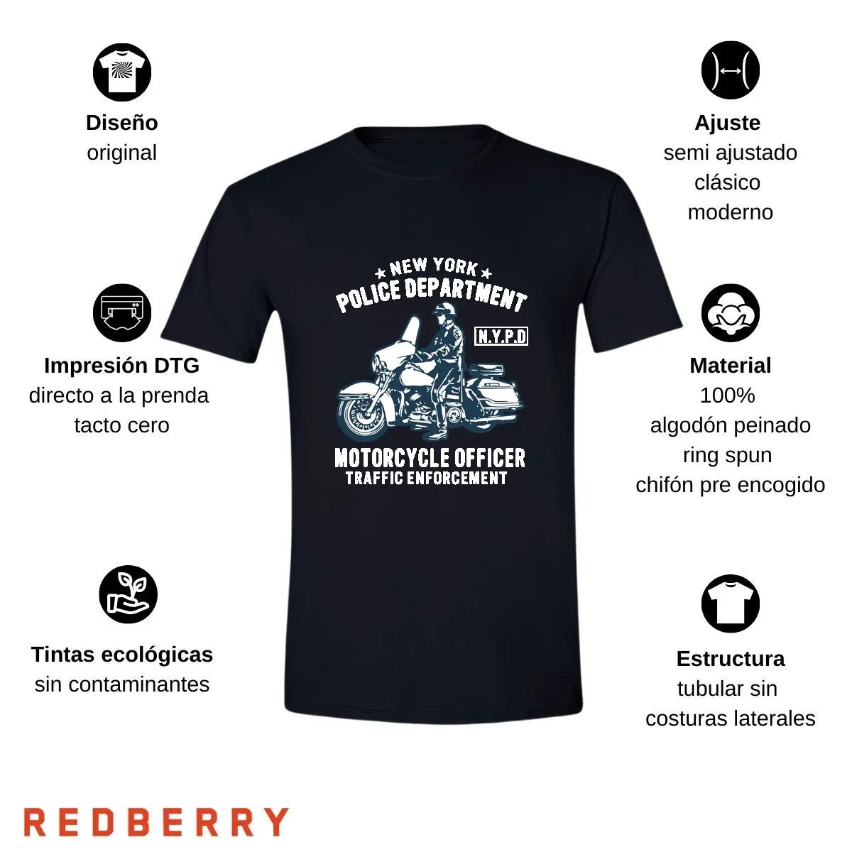 Playera Hombre Motos Biker Motociclista MS1025
