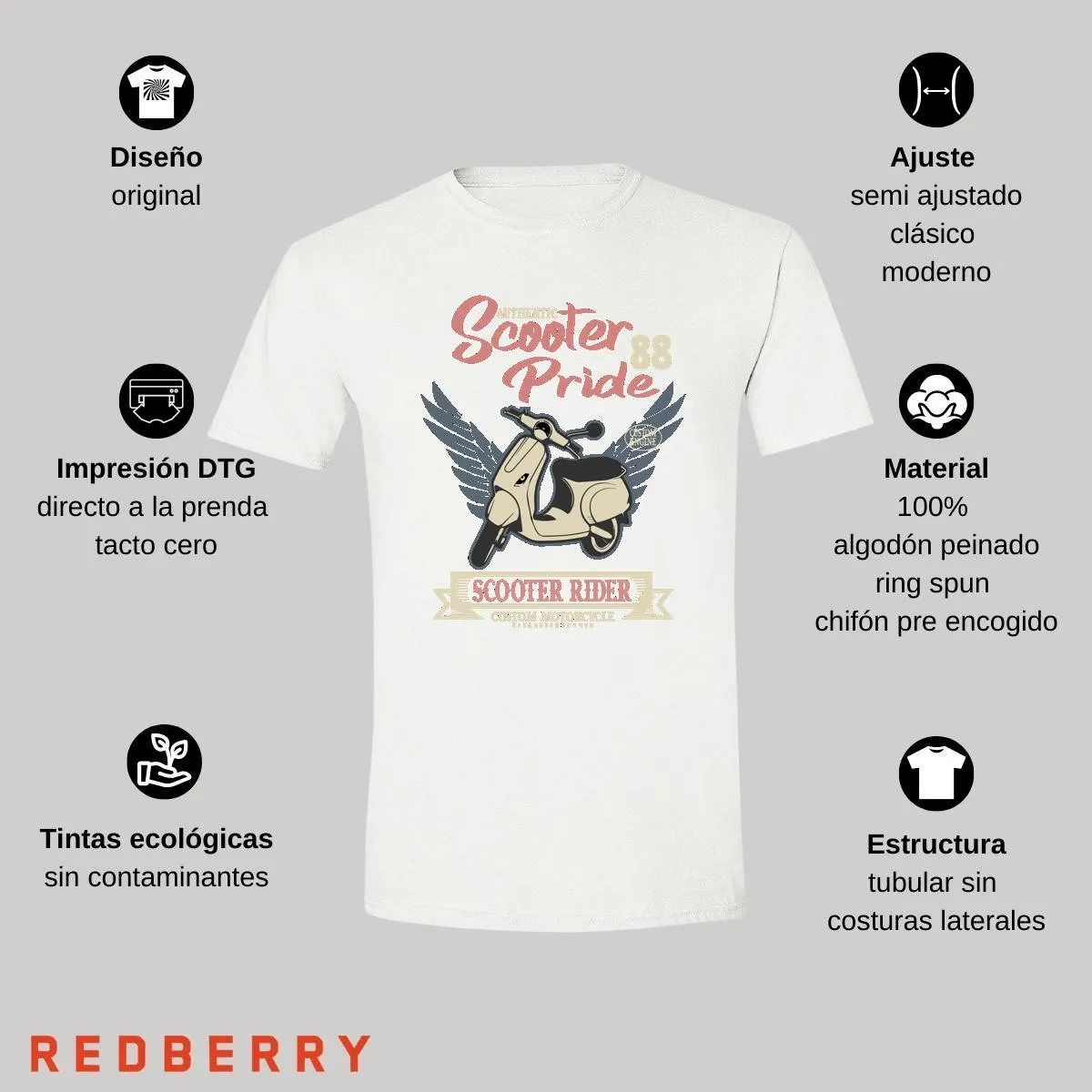 Playera Hombre Motos Biker Motociclista MS1038