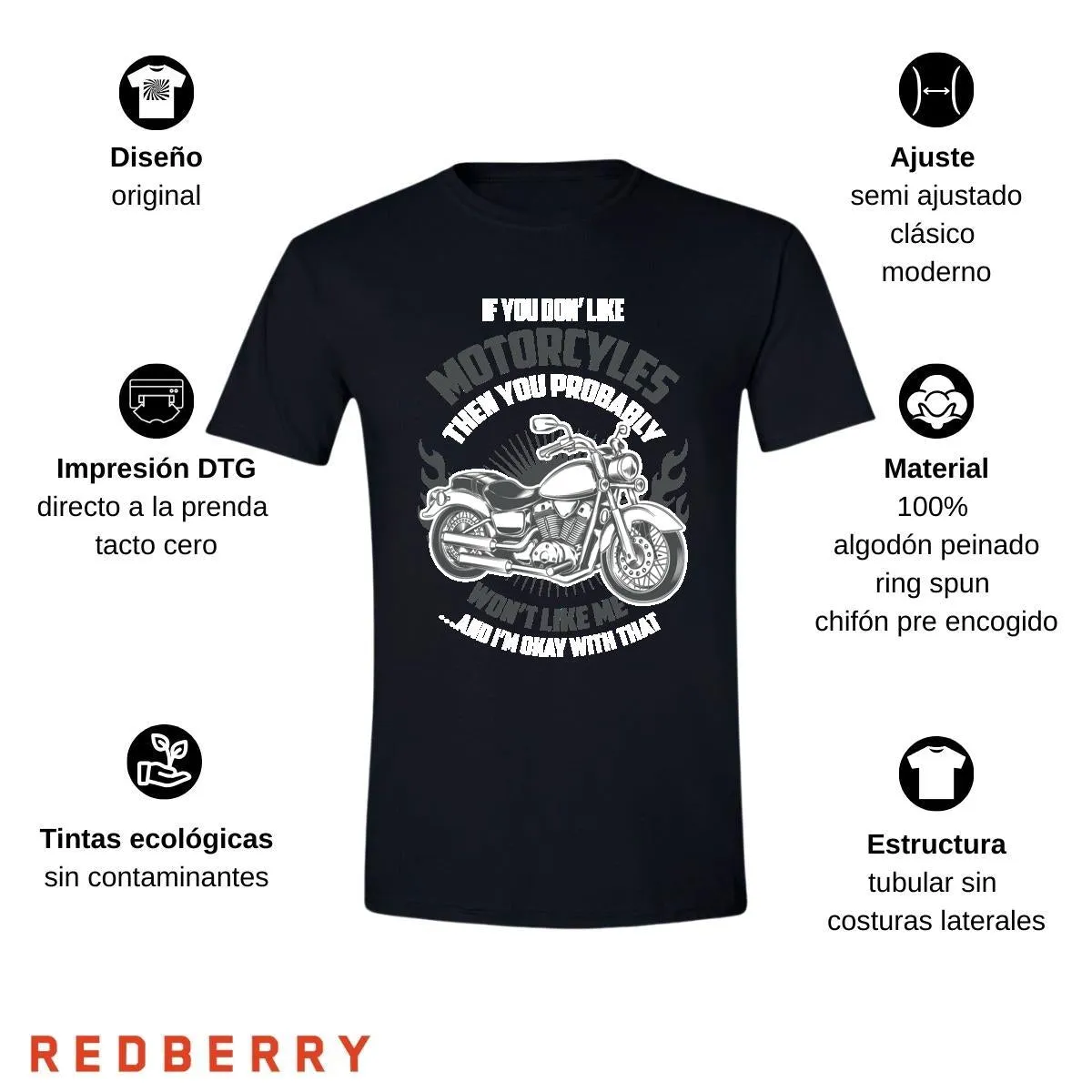 Playera Hombre Motos Biker Motociclista MS2033