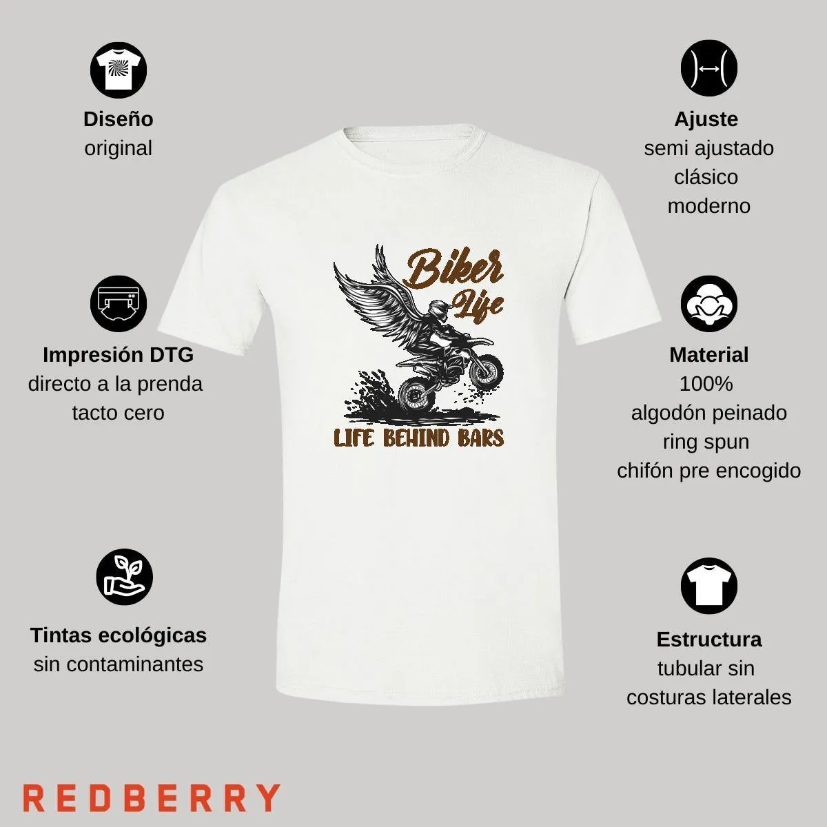 Playera Hombre Motos Biker Motociclista MS2057