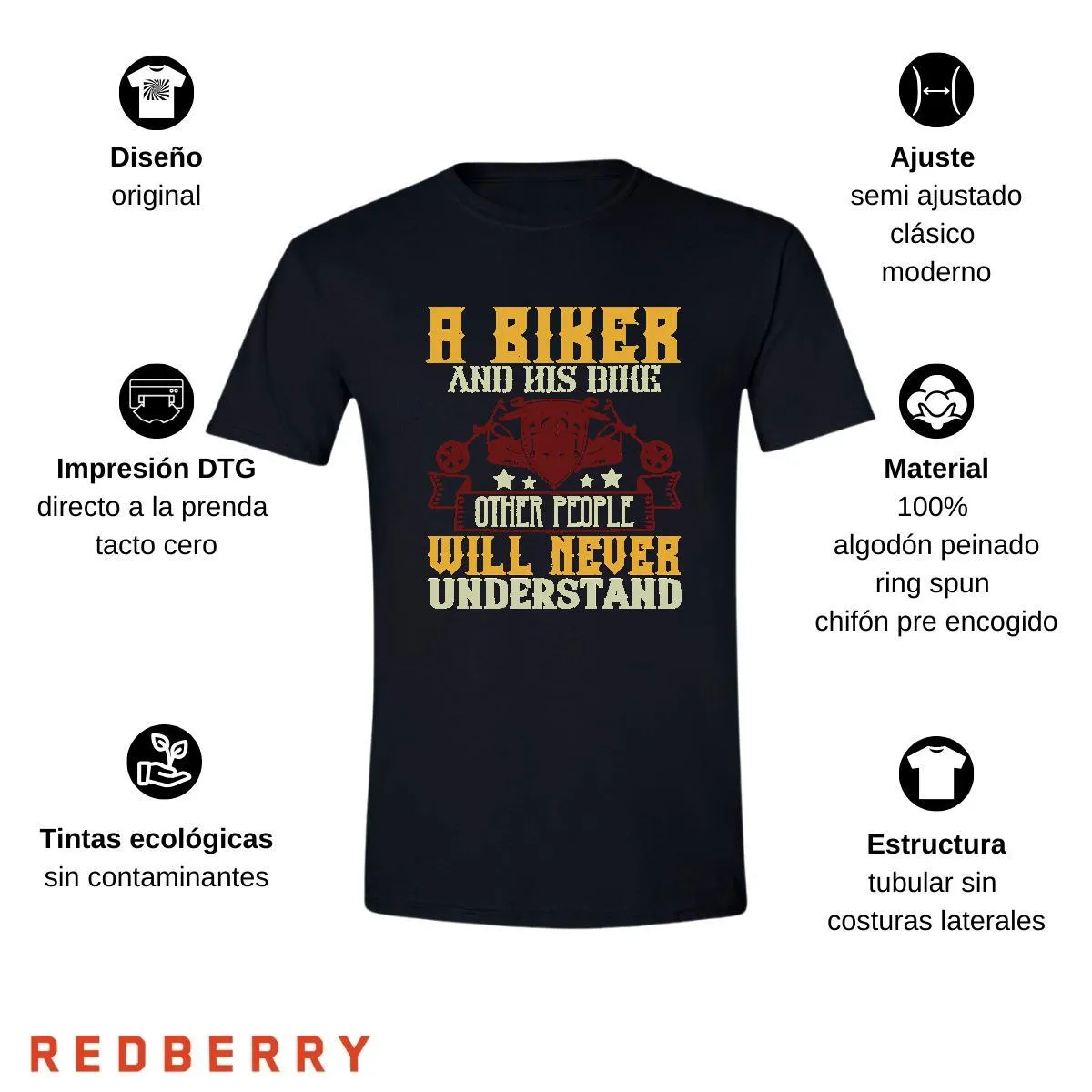 Playera Hombre Motos Biker Motociclista MS3002