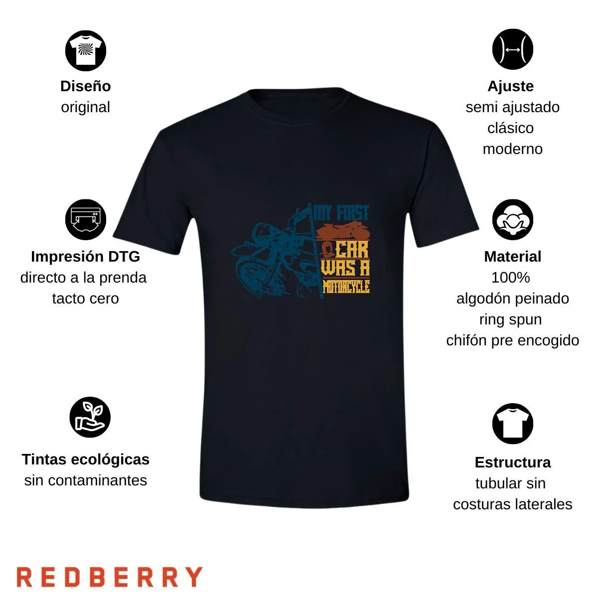 Playera Hombre Motos Biker Motociclista MS3026