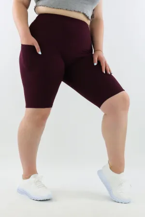 Plum - Leg Pockets - Long Shorts - Hybrid 2.0