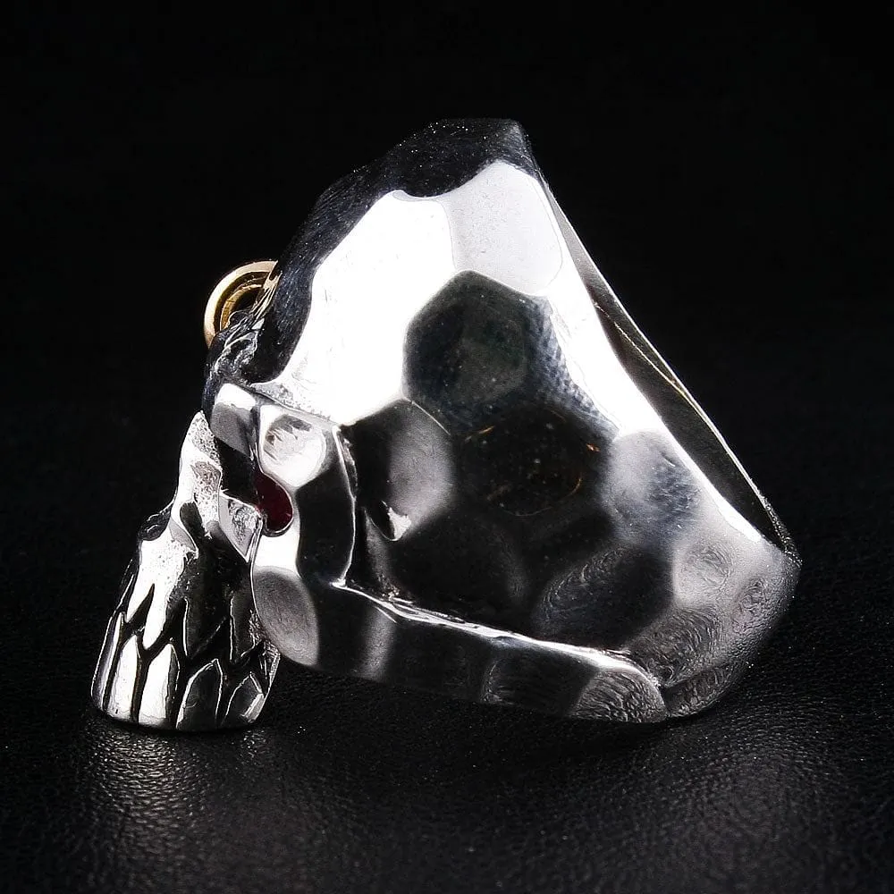 Punk Skull Sterling Silver Biker Ring