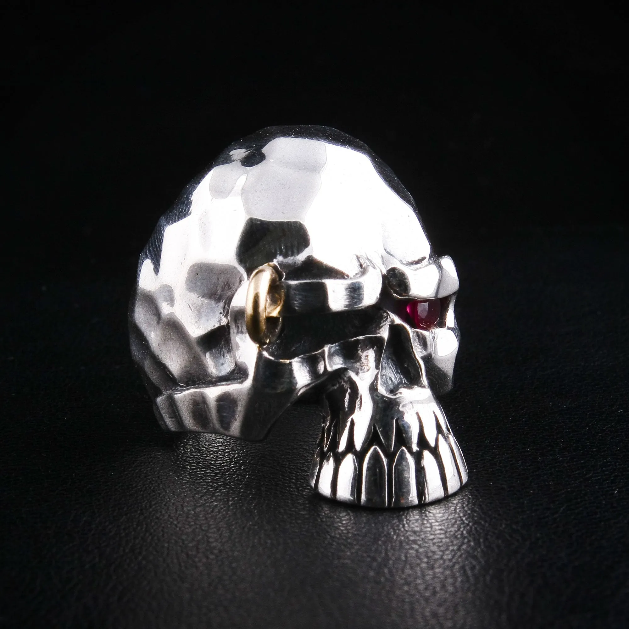 Punk Skull Sterling Silver Biker Ring