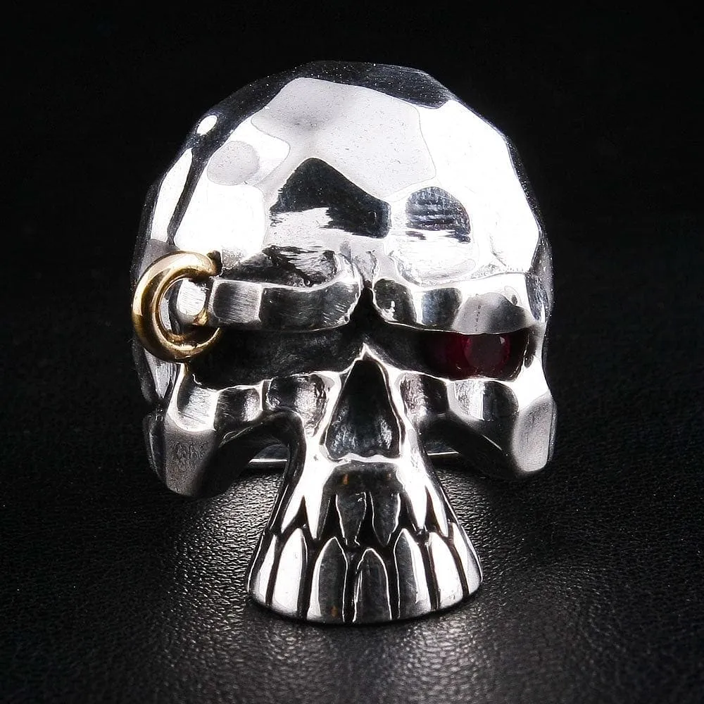 Punk Skull Sterling Silver Biker Ring