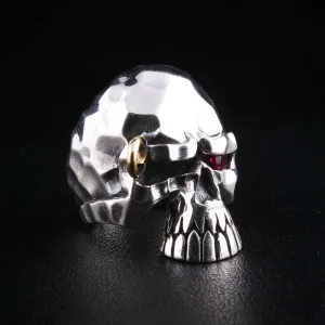 Punk Skull Sterling Silver Biker Ring