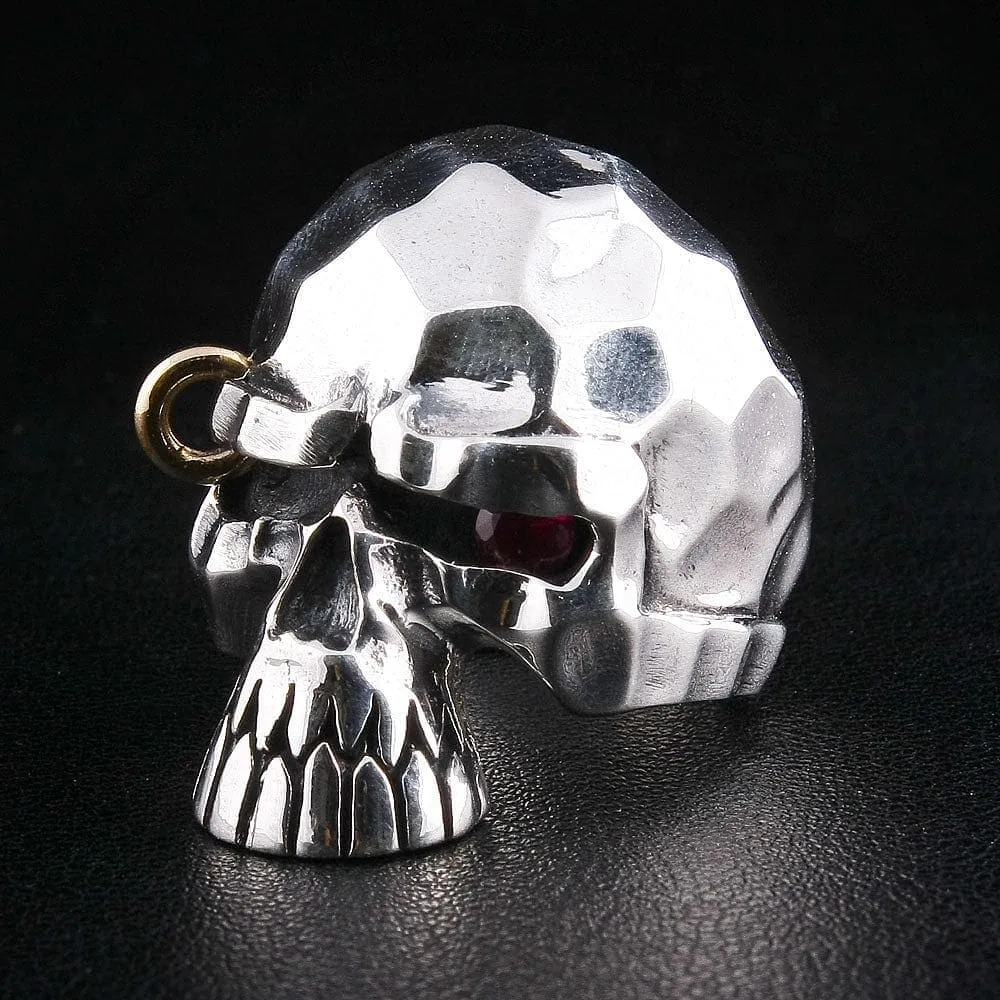 Punk Skull Sterling Silver Biker Ring
