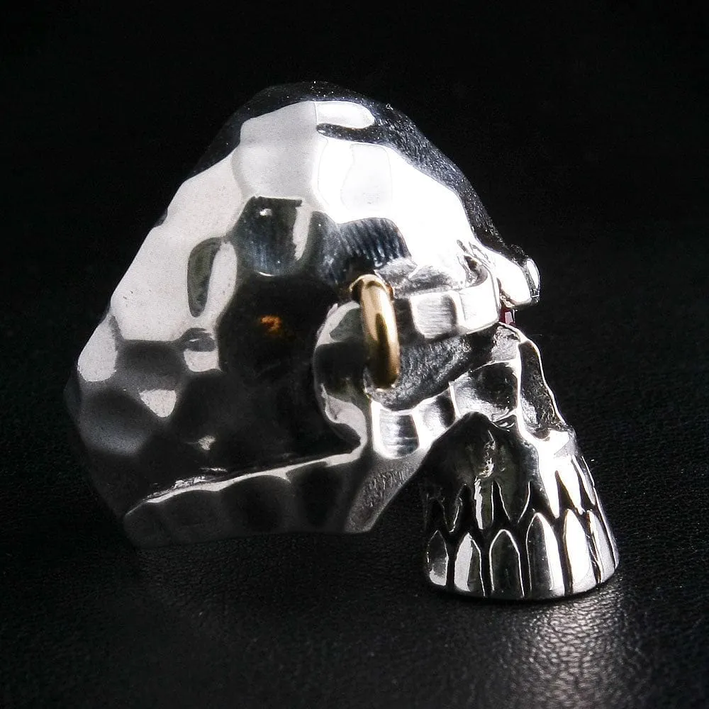 Punk Skull Sterling Silver Biker Ring