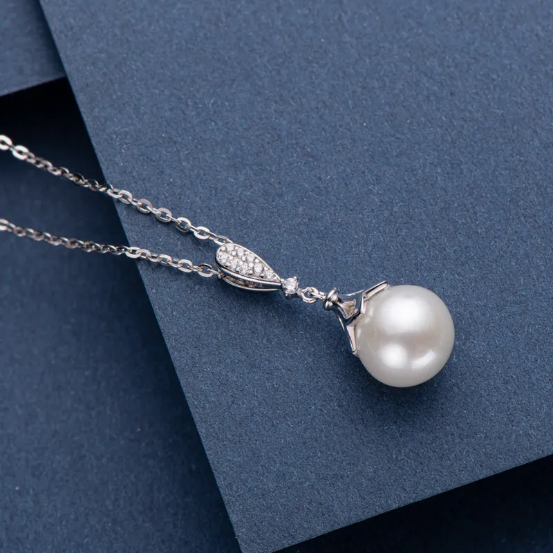 Retro Style Natural Freshwater Pearl Drop Pendant Necklace