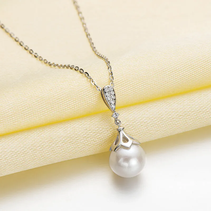 Retro Style Natural Freshwater Pearl Drop Pendant Necklace