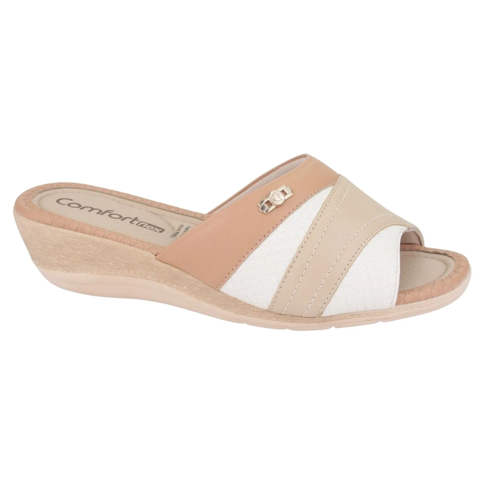 Sandalia Comfortflex Mujer 2296401 Beige Casual