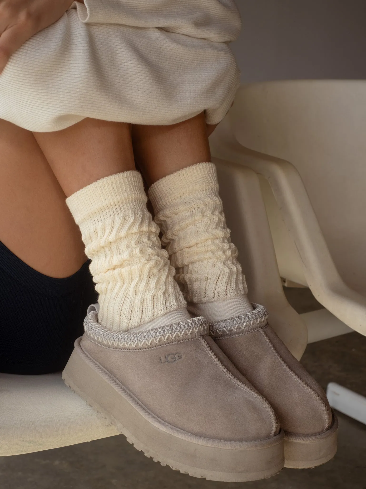 SCRUNCH SOCKS - CREAMY