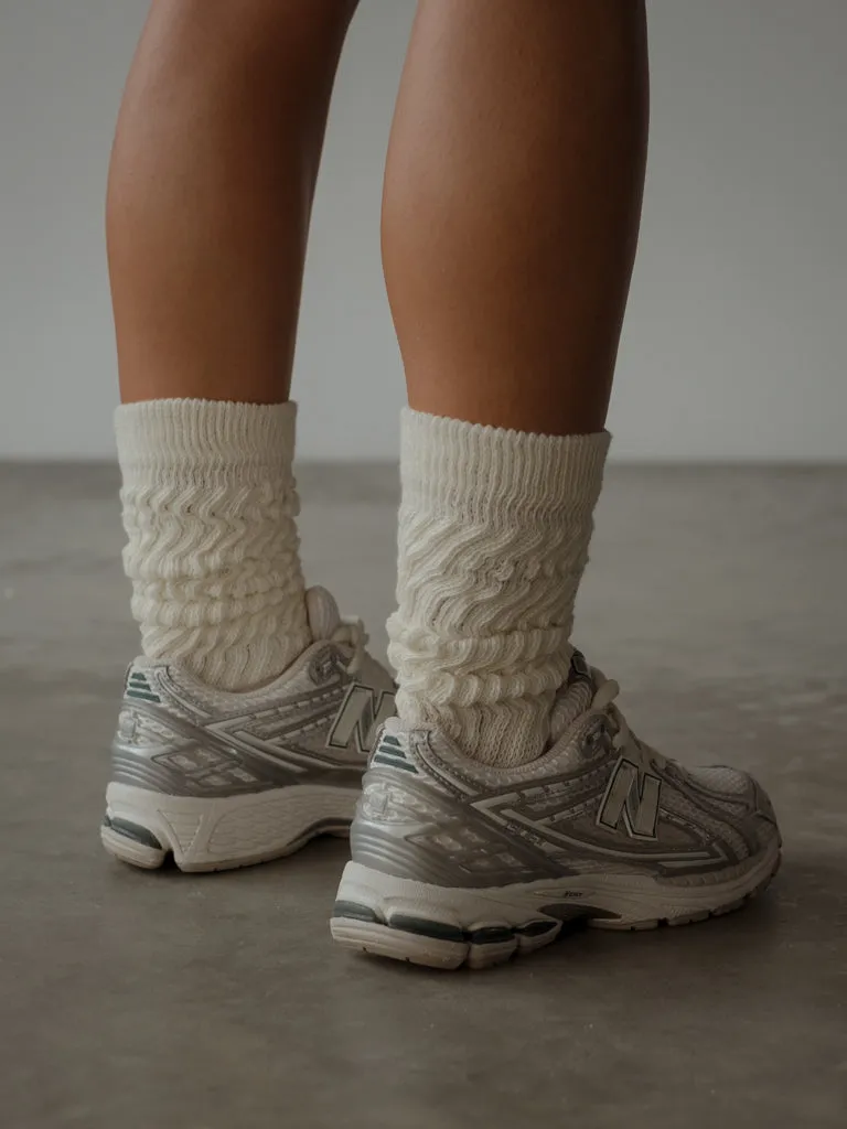 SCRUNCH SOCKS - CREAMY